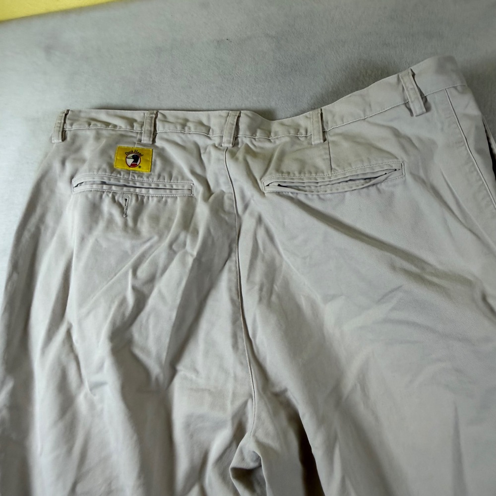 Duck Head Mens Pleated Chino Pants Khaki Tan Cuffed 100% Cotton 38x30